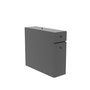 Hanah Home Armario de Baño Anthracite - Mueble Auxiliar con 2 Cajones y Estanterías, Melamina 18mm, 20x55x60 cm